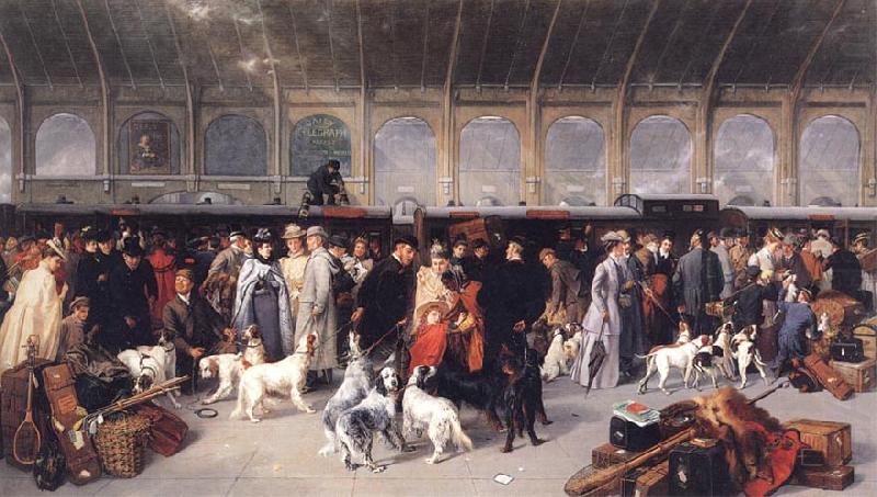 George Earle Going North,King's Cross Station china oil painting image